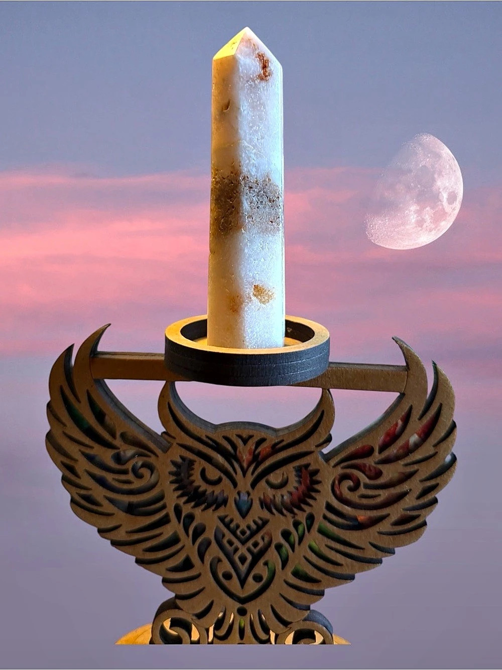 Pink Amethyst Crystal Tower